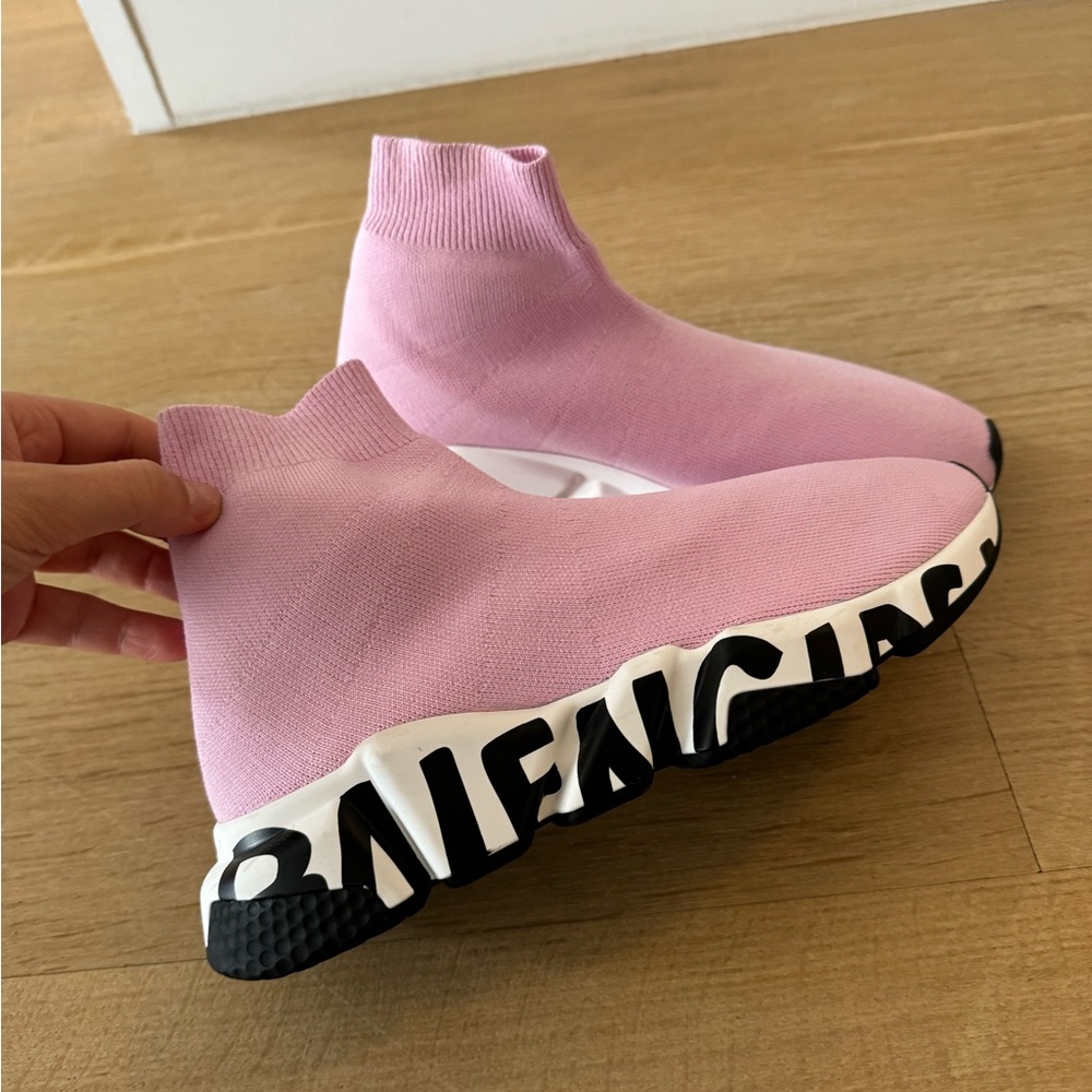 NEW BALENCIAGA Sock Sneakers in Pink size 8